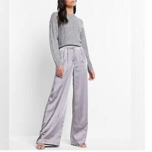 Elegant Gray Wide-Leg Pants